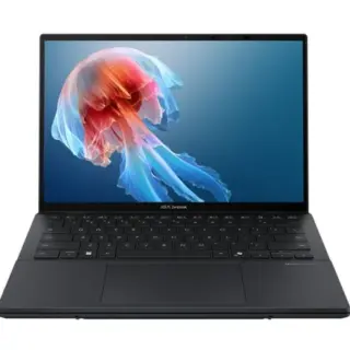 Notebook ASUS Zenbook 14 Duo OLED UX8406MA Inkwell Gri (Ecran tactil OLED de 14.0", 1920x1200, 120Hz, Intel Core Ultra 9 285H, SSD LPDDR5X de 32GB, 2.0TB, Grafică Intel Arc, Iluminare Windows 11Home, 1.65kg)