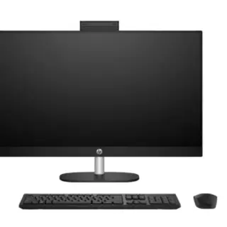 Laptop HP AiO 27-cr0044ci 9Q710EA cu mufă, negru (27" FHD IPS, Intel Core i5-1335U, 16GB, SSD de 512GB, grafică Intel Iris Xe, wireless, KB&MS DOS)